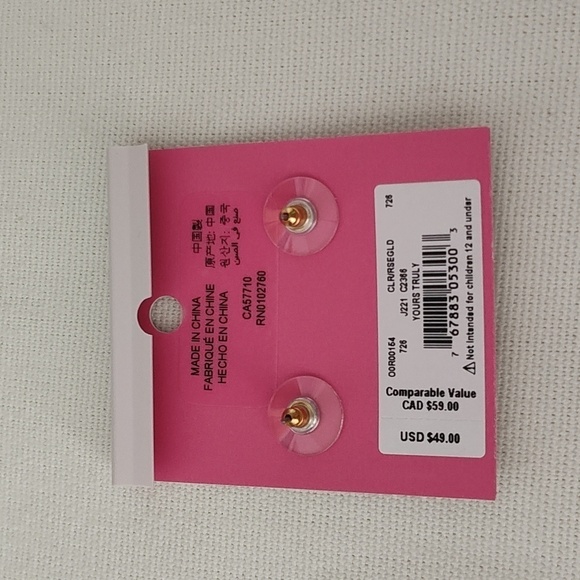 New Kate Spade Heart Earrings Set - Picture 3 of 9